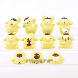 Милые Pom Purin пудинг собака мини ПВХ цифры мультфильм Животные Игрушечные лошадки 11 шт./компл. 2-4 см