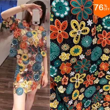 3 ярда Африканский лак отделка для одежды ткани кружевная лента Добби стрейч кружево золотая аппликация ткань эластичная кружевная ткань