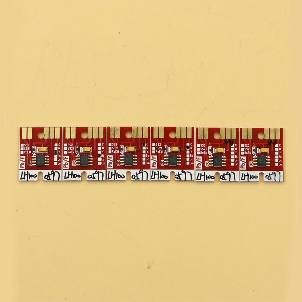 6 шт. микросхемы для mimaki UJF3042 чипы постоянных чипов LH100 spc 0597 BK C M Y WH PR