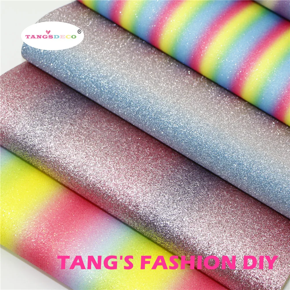

15pcs---High Quality new rainbow colorful glitter leather 20x22cm/Synthetic leather (can choose color)