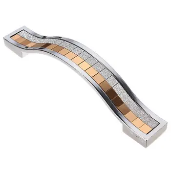 

Modern kitchen cabinet Gold silver 96mm crystal cabinet handle/Kitchen Cupboard door pull/ Drawer Dresser Chest Bin handle knobs