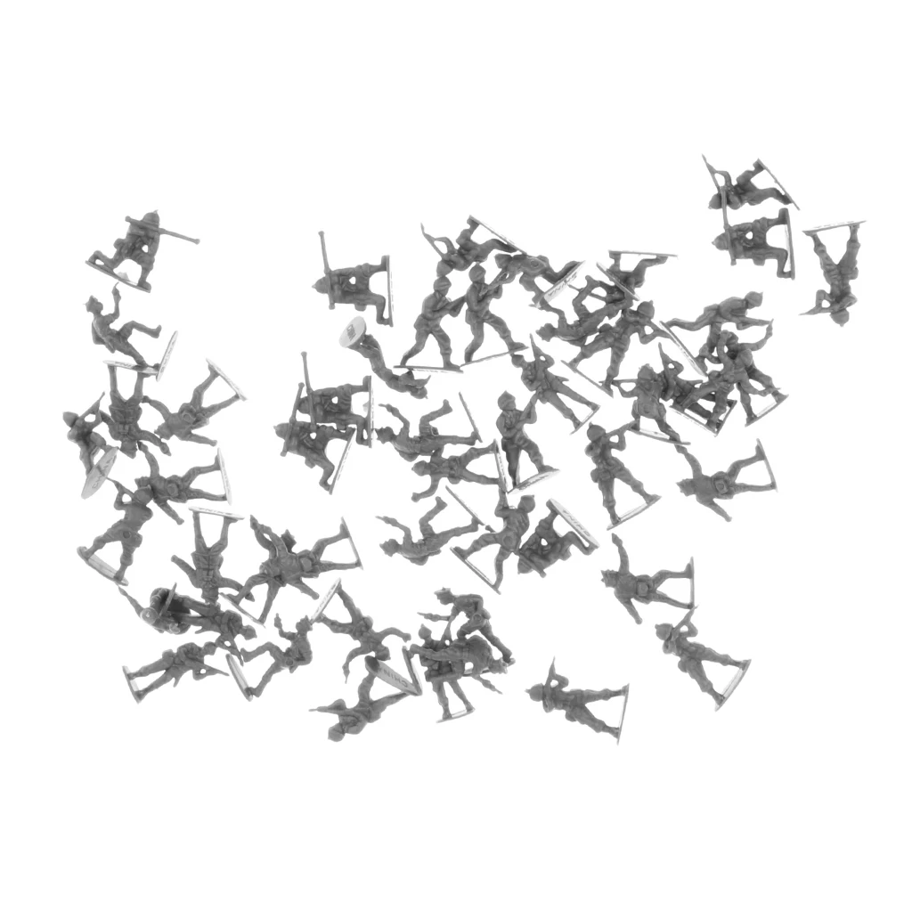 100 Pieces 2cm Plastic Toy Soldier Action Figures Model Playset Army Men Accessories 