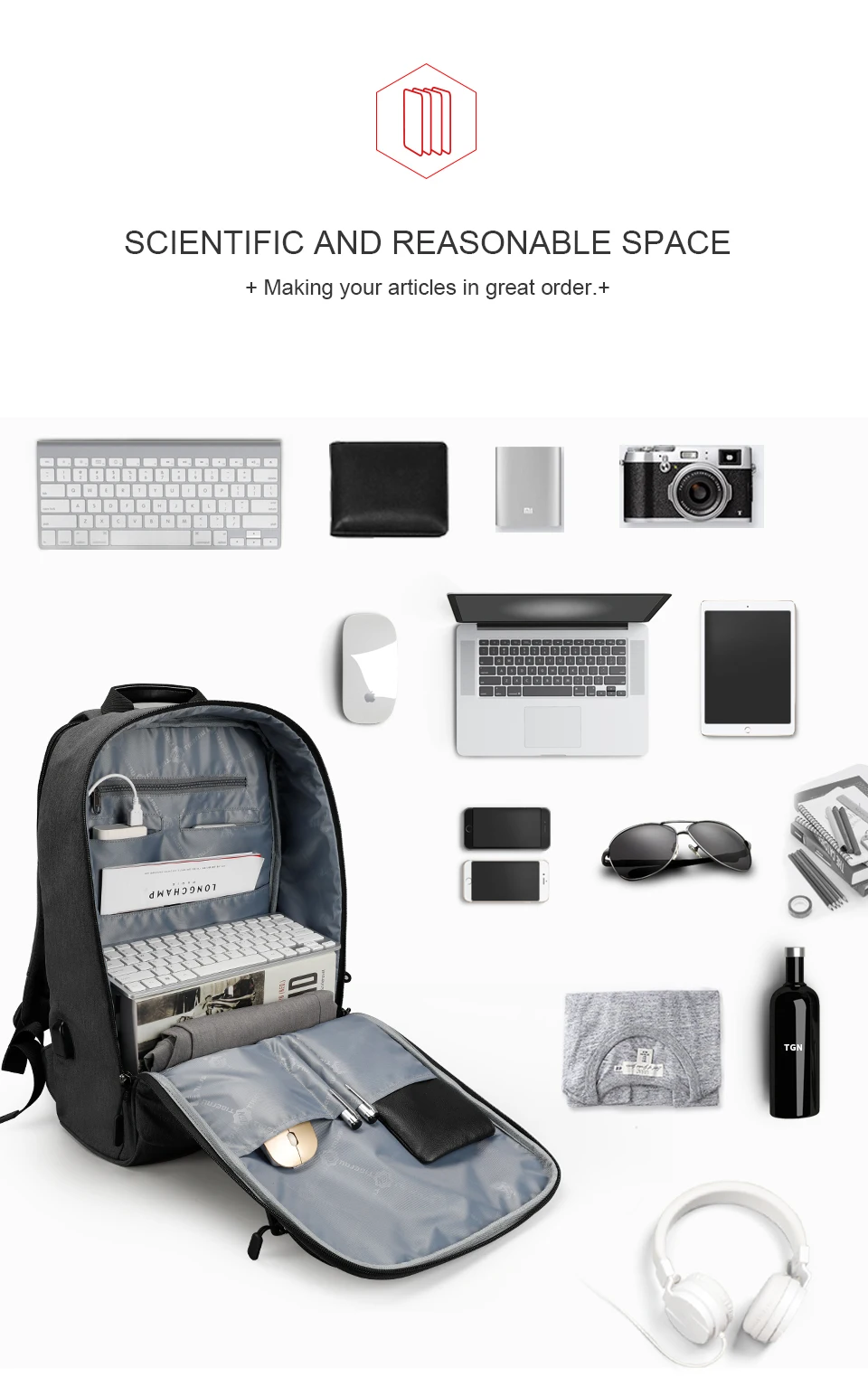 12.18L large capacity backpack