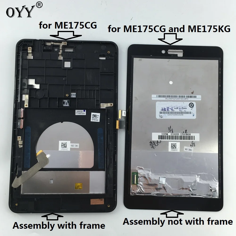 capacitive touch screen LCD Display Digitizer Glass Assembly with frame For Asus Fonepad 7 Memo HD 7 ME175 ME175CG K00Z capacitive touch screen LCD Display Digitizer Glass Assembly with frame For Asus Fonepad 7 Memo HD 7 ME175 ME175CG K00Z