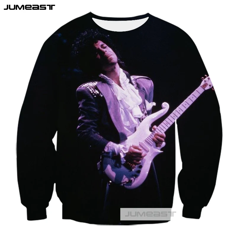 Jumeast New Arrival Prince Rogers Nelson 3d Printed American Singer Women/Men Long Sleeved Hip Hop Streetwear Sweatshirts | Мужская