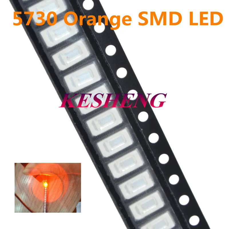 100 шт. LED 5630 5730 SMD чип оранжевый 0 2 Вт поверхностное крепление SMT супер яркий