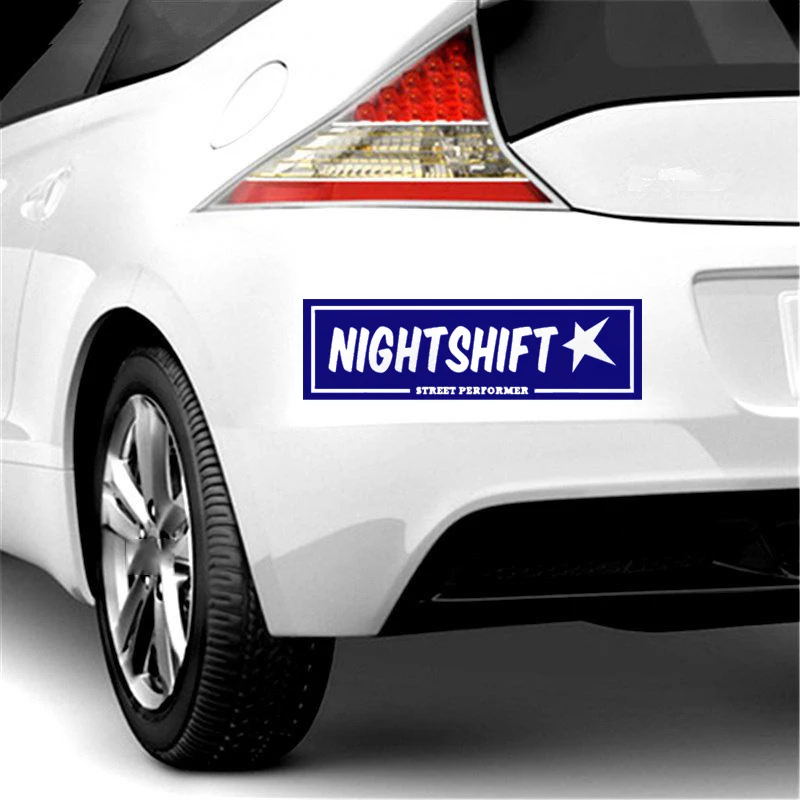 NightShift street performer box slap sticker JDM car stance window bumper decal.