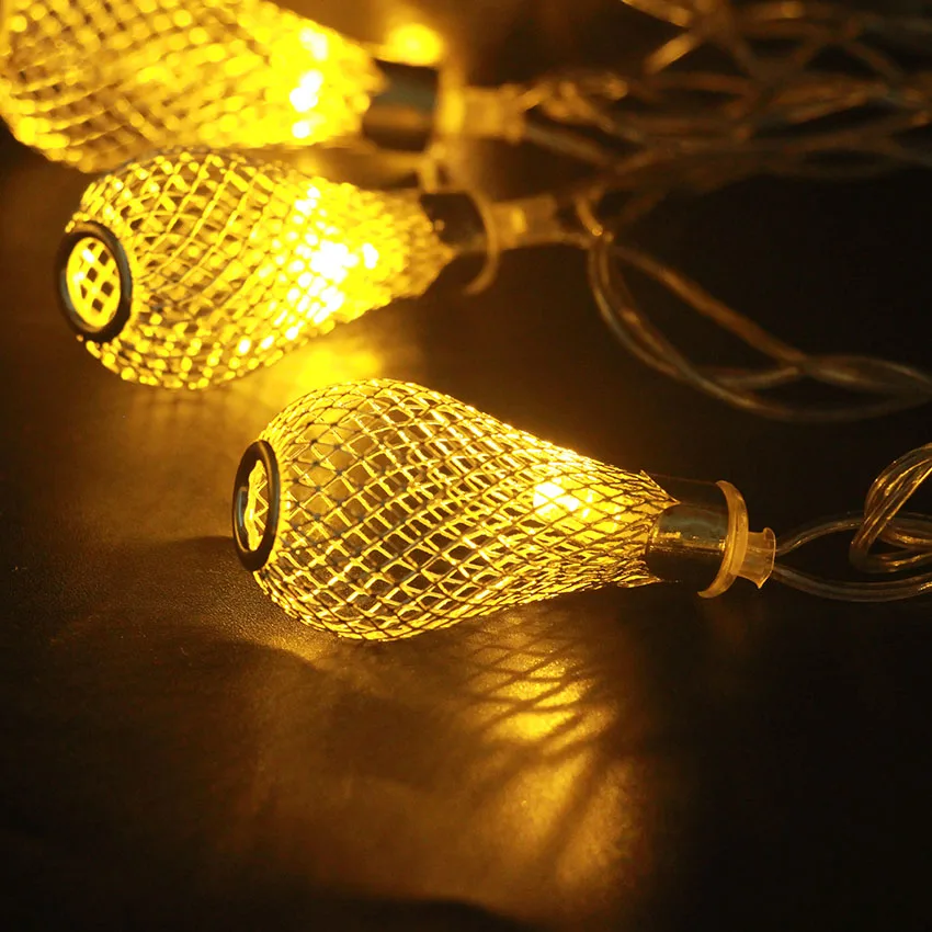 4M 20pcs Metal Drop 8 Modes Garland Fairy String Light Christmas Decoration 220V Indoor Outdoor Party Wedding New year Lights 4M 20pcs Metal Drop 8 Modes Garland Fairy String Light Christmas Decoration 220V Indoor Outdoor Party Wedding New year Lights