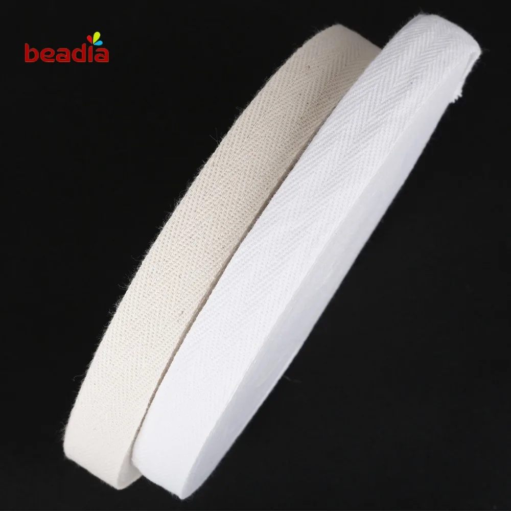 

High Quality 100% Cotton Solid Color Ribbon Webbing Herringbone Binding Tape Lace Trimming For Packing Accessories DIY
