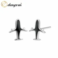 CHENGXUN 1 пара женские мужские черные серьги-гвоздики в стиле хип-хоп с эмалью, полированные ювелирные изделия, Рождественский подарок в стиле панк