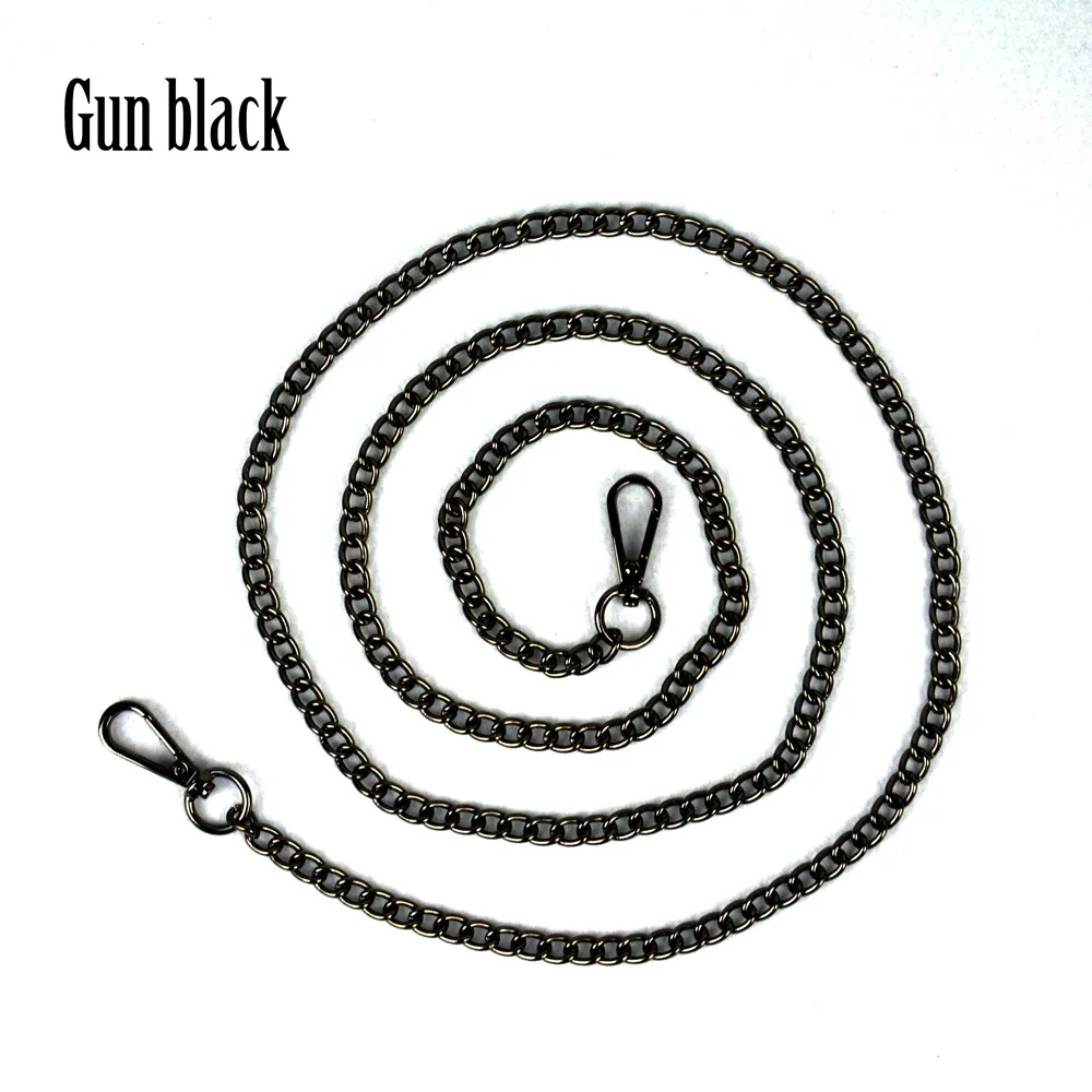 Tanqu Obag Новая черная металлическая длинная короткая сумка на плечо с цепочкой и черным ремнем из искусственной кожи с зажимом для opoket O Bag