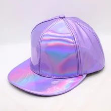 Новая модная кепка в стиле хип-хоп для женщин и мужчин, серебристый блестящий цвет, металлическая Лазерная кожаная бейсболка, бейсболка, s головные уборы