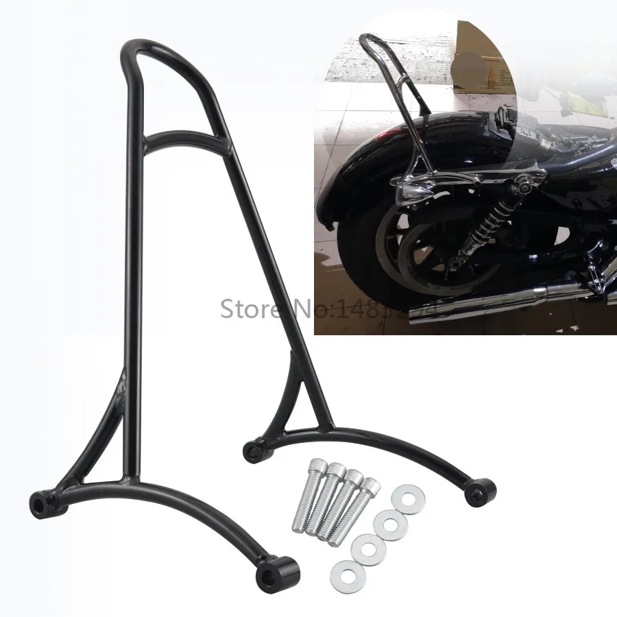 Черный Кронштейн спинки Sissy Bar для моделей Harley Sportster XL 883 1200 48 Iron модели по току в