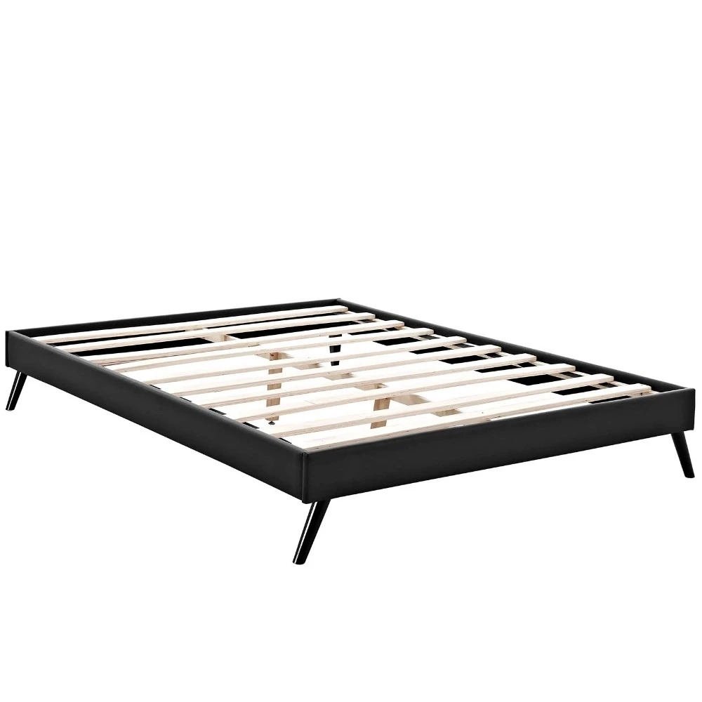 Loryn Queen Bed Frame with Round Splayed Legs, MOD-5890-BLK (1)