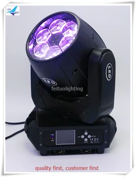 

4+fly case/lot disco dj 6x40w RGBW 4in1 rotating lyre beam bee eye led moving head light
