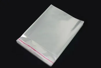 

100pcs/lot-24*34cm Clear Resealable Cellophane/BOPP/Poly Bags Transparent Opp Bag Plastic Storage Bags Self Adhesive Seal