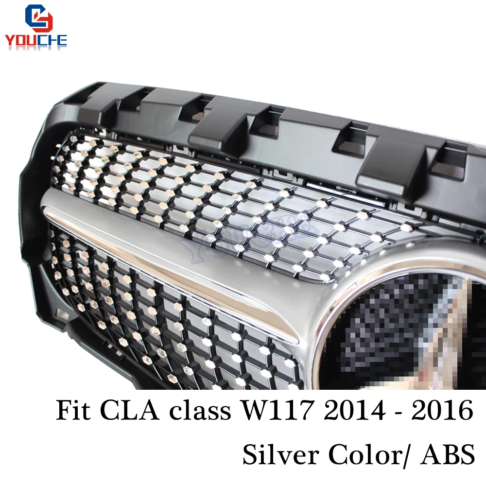 Передняя решетка бампера CLA с бриллиантами для Mercedes W117 2014 2016 pre facelift CLA180 CLA200 CLA250 CLA45