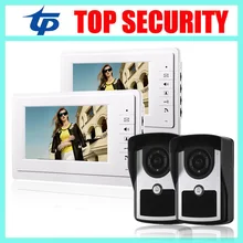 Con cable de 7 pulgadas de color de vídeo puerta teléfono sistema ip64 a prueba de agua IR 420TVL cámara versión de la noche 16 canciones TFT de vídeo intercom timbre de la puerta