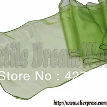 Клевер 1" x 108" Снежная узкая скатерть из органзы Свадебные украшения/вечерние украшения/свадебные украшения партии украшения цвета