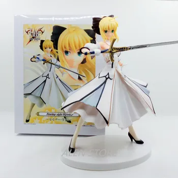 

Action Figure Fate/stay Night Saber White Dress Cartoon Doll PVC 18cm Box-packed Japanese Figurine World Anime Toy