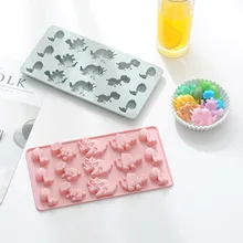 Behogar 15-Slot Милый мультяшный динозавр силиконовые Gummy конфеты формы для шоколада формы поддон для льда для DIY украшения торта