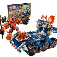LEPIN 14022 704Pcs Nexu Knights Axls Rollender Wachturm Model Building Kits Minifigure Blocks Brick Toy