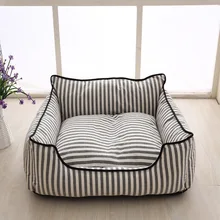 Питомник Съемный и моющийся собака и кошка кровать Классический Полосатый маленький и средний собаки использовать в четыре сезона общего питомца гнездо DB802