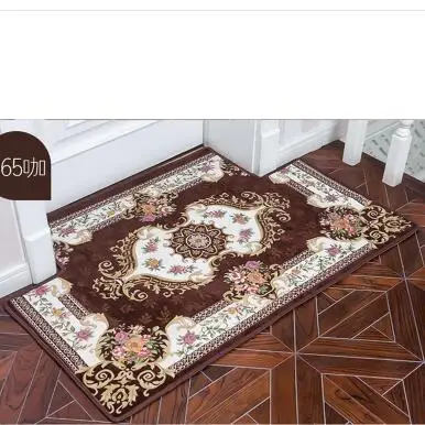 Европейский стиль коврик с цветочным принтом ковер для гостиной Свадебные ковры кухонный коврик толстый домашний декор - Цвет: coffee
