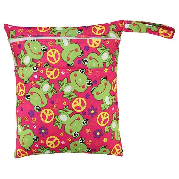 AnAnBaby мамулина сумка для малыша многоразовые принты Большой сухой влажный мешок ткань пеленки с карманами на молнии 26 партнеров размер 30*36 см - Цвет: RW21