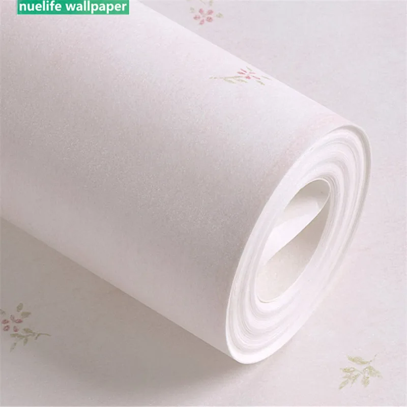 Idyllic yellow green red small flower pattern non-woven wallpaper living room wedding room bedroom TV sofa background wallpaper - Цвет: Розовый