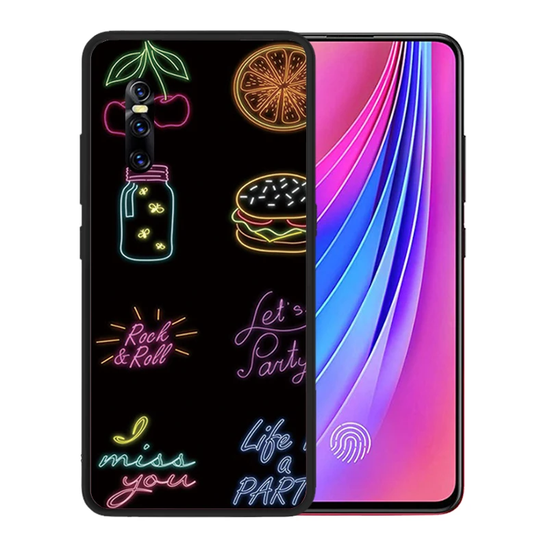 Black Silicone Case for Vivo V15 Pro Starry Sky Phone Cases Cover Coque Fundas
