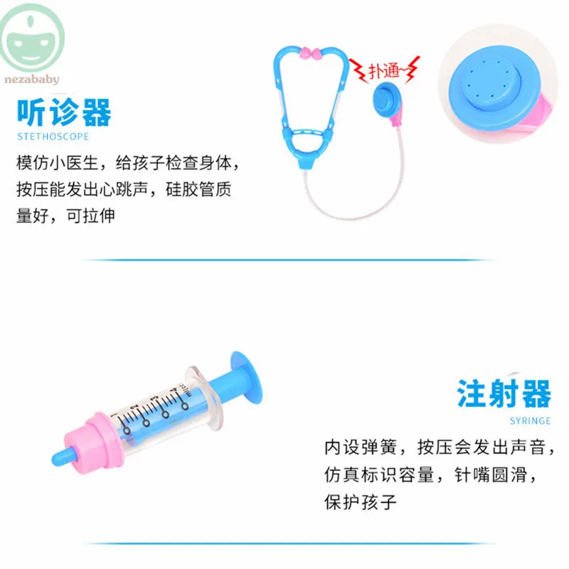 Новое поступление играть Доктор инструмент игрушки для детей притворяться, доктор игрушки Моделирование доктор медицины box дети подарки на день рождения GW03