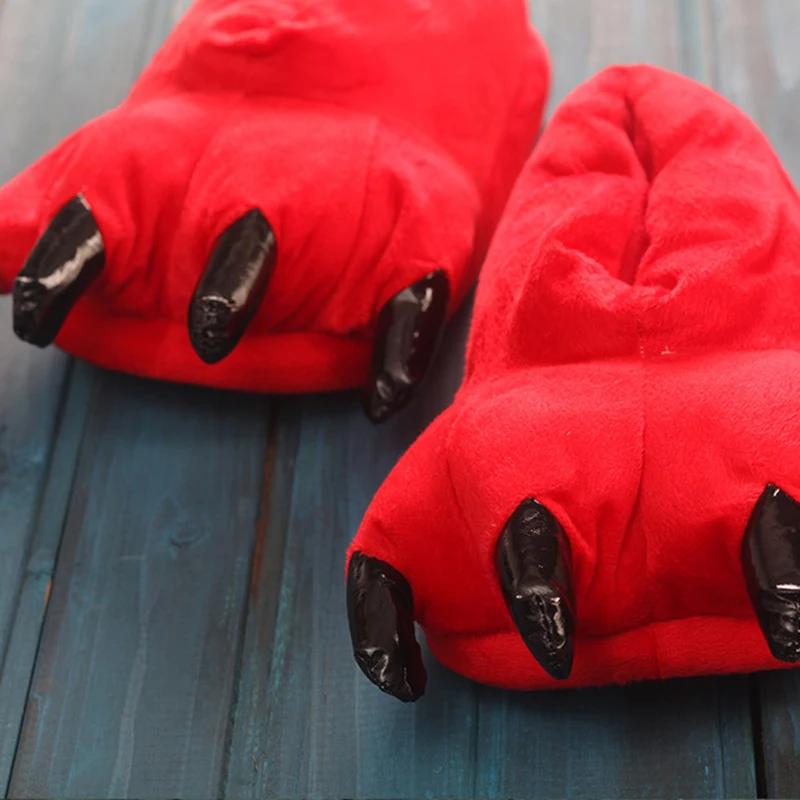 

Huaraches Sneakers Cute Funny Animal Paw Slippers Monster Claw Cartoon Slipper Warm Soft Plush Winter Indoor Shoes Match Onesies