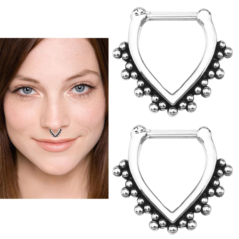 

1Pc Surgical Steel 16G Septum Piercing Real Hoop Nose Ring Neuspiercing Septo Nostril Piercings Body Jewelry
