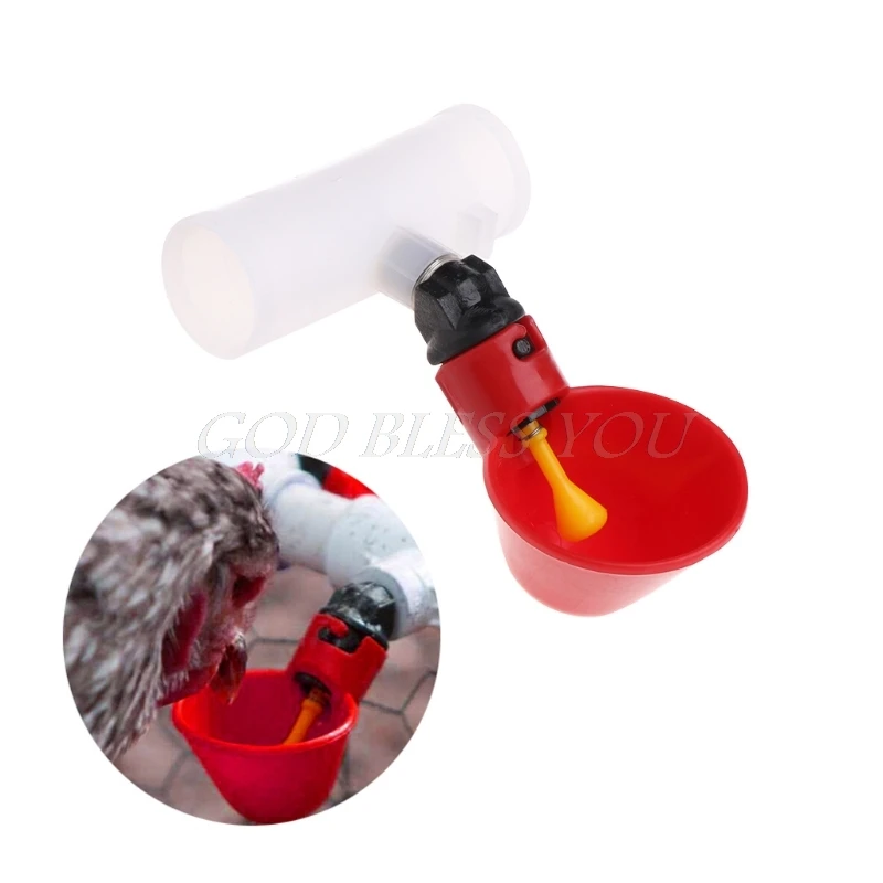 

Poultry Automatic Water Drinking Cup/Tube Plastic Drinker Chicken Bird Feeder