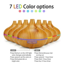 300 мл Аромат Увлажнитель воздуха под дерево с светодиодный свет эфирных масел, аэрозольный распылитель для ароматерапии, Электрический тумана для дома