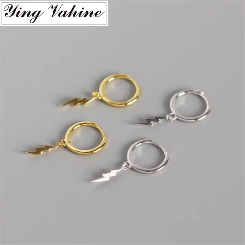 Ин вахины модный элемент Для женщин серьги 925 пробы серебро молнии серьги-гвоздики с подвеской для Для женщин oorbellen brincos