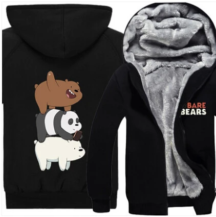 we bare bears hoodie jacket