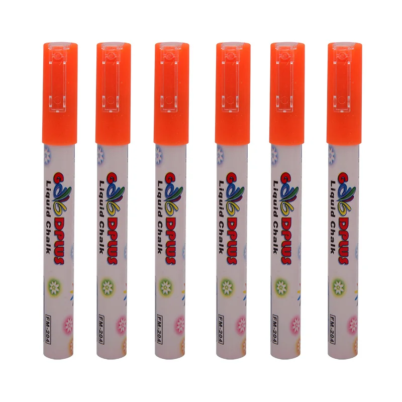 6Pcs Liquid Chalk Whiteboard Markers Marker Pens for LED Board
