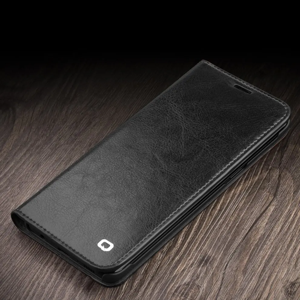 

2 Pcs Genuine Leather Phone Cover Case Scratch-resistant Flip Cover Business Protective Cover For Samsung Galaxy S8 S8 Plus