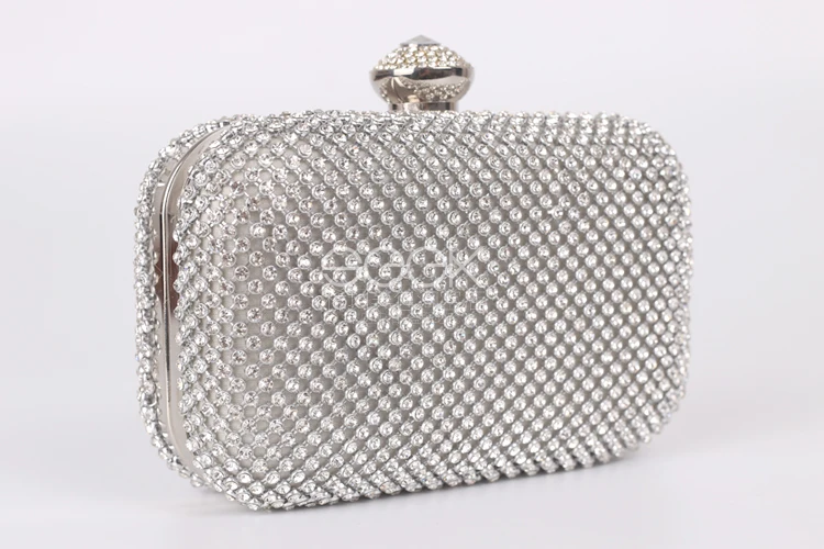 party handbag clutch bag silver (2)