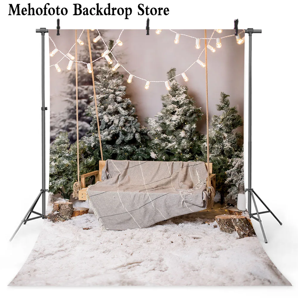 

Mehofoto Christmas Eve Photography Backdrop Glitter Tree Photo Background Christmas's Tree Party Decoration Props 137