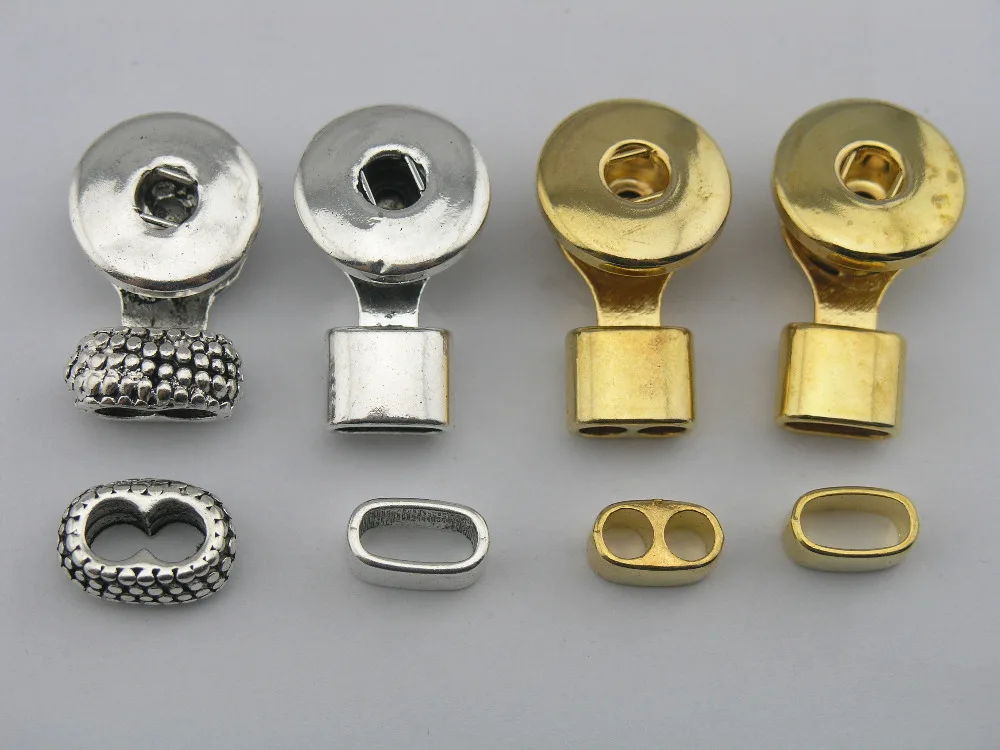10 Sets Interchangeable Snap, Snap it Bracelet Clasp For 5.0mm Leather