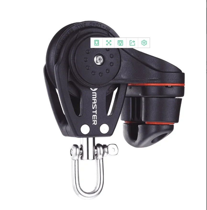 Sailboat Hardware 40mm 1 9/16" Single Swivel Shackle Fairlead Cleat