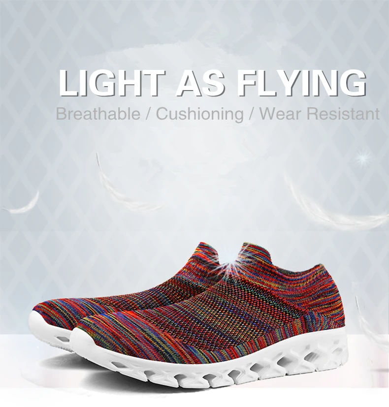 New Light Sneakers Breathable Mesh Socks Shoes Sports Men Women Couples Soft Stretch Non-slip Sneakers MD Flat Running Shoes (1)