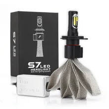 Привет/lo луч S7 turbo тип LED H4 9003/9004/9007/H13/9008 COB 32 Вт 4000lm 6000 К универсальный автомобиль Противотуманные Фары Вождения Фар DRL Лампы