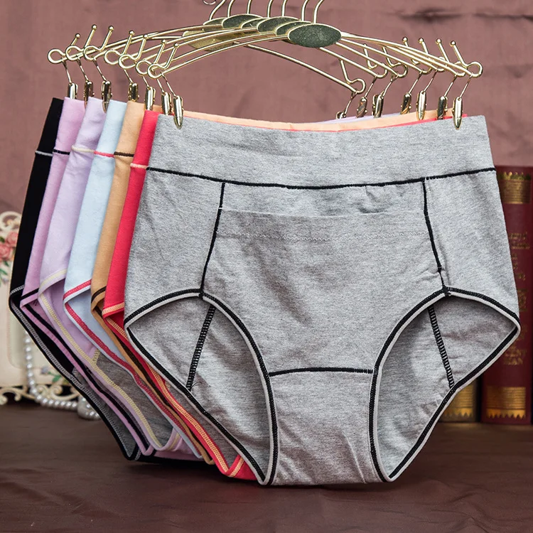 Female Menstrual Physiological Underpants Lady High Waist Cotton Crotch