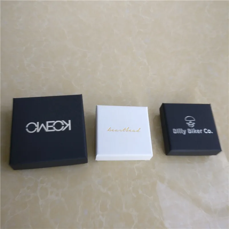 

Wholesale 1000PCS/lot High Quality custom Luxury Paperboard box Jewelry box printed logo Packaging Ring necklace bracelet box