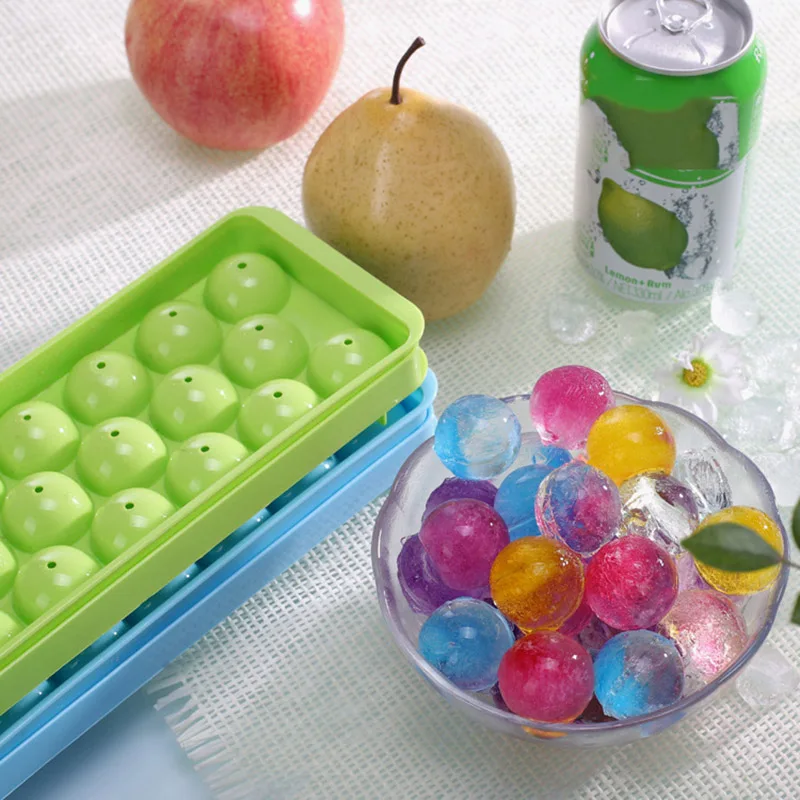 Buy 20 Holes Plastic Round Ice Cube Mold Tray Desert