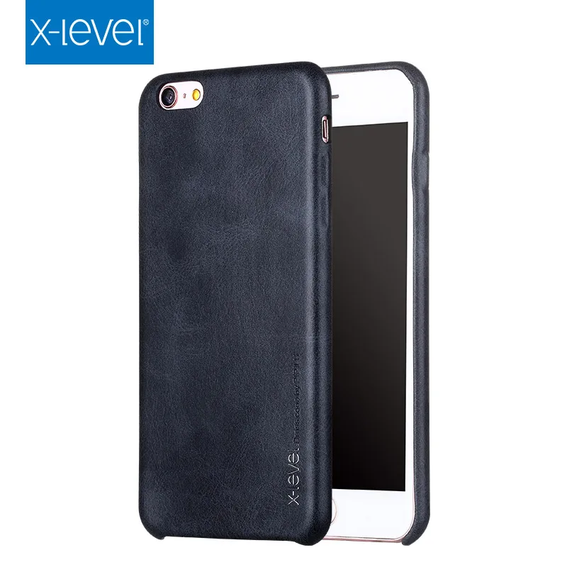 

For iphone 5 5S SE 6 6plus 6s 7 8 X I8 plus cases X-Level vintage pu leather+canvas mobile phone case luxury business cover capa